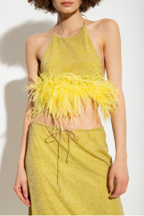 Oseree Top with feathers