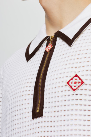 Casablanca Wełniane polo z naszywką z logo