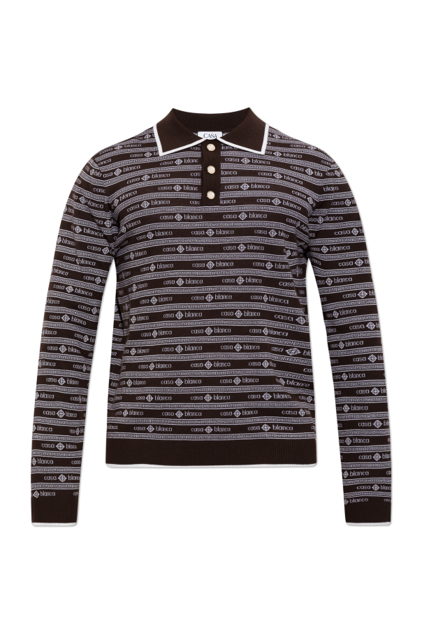 Wool polo with monogram od Casablanca