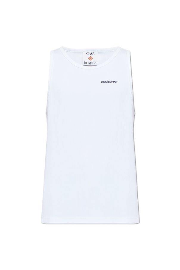 Casablanca Geripptes Top mit Logo