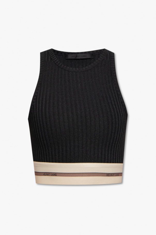 Helmut Lang Cropped rib-knit top