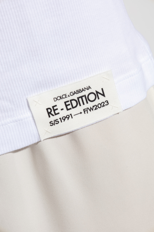 Dolce & Gabbana T-shirt bez rękawów z kolekcji ‘RE-EDITION S/S 1991’