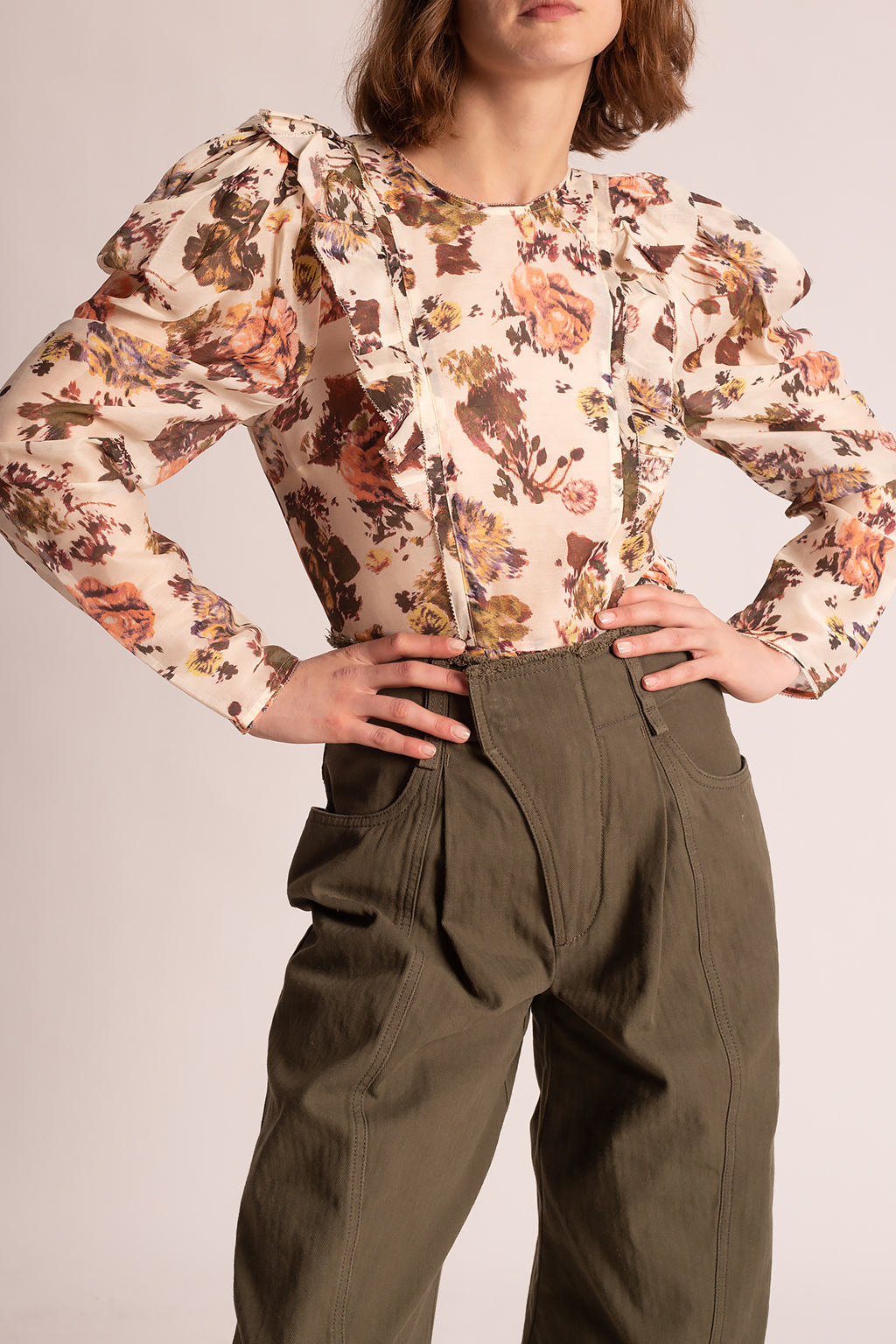 Ulla Johnson ‘Minnet’ floral motif shirt