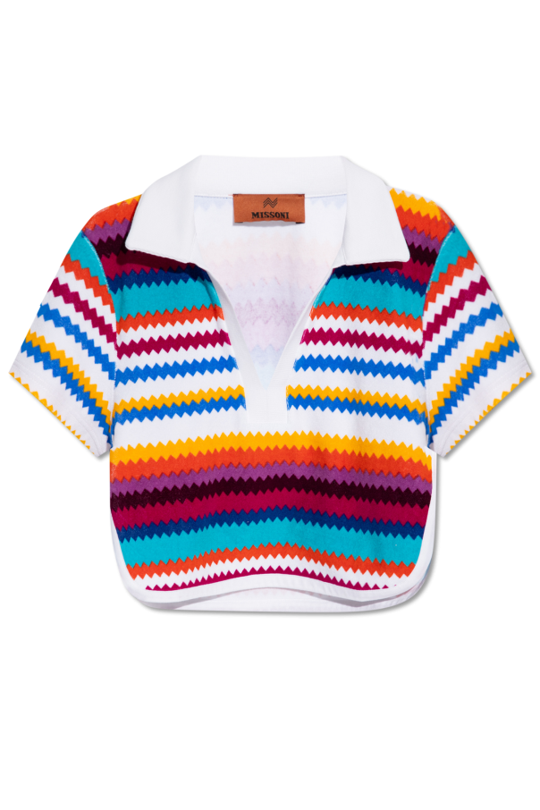Cropped suitcases polo T-shirt od Missoni