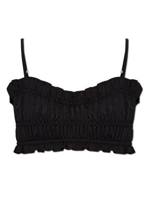 Short top with ruching