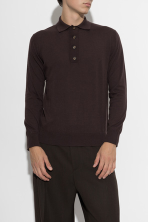 Eleventy Langarm-Poloshirt