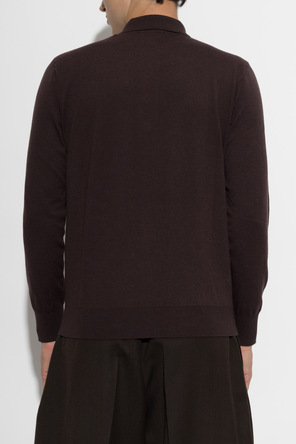 Eleventy Langarm-Poloshirt