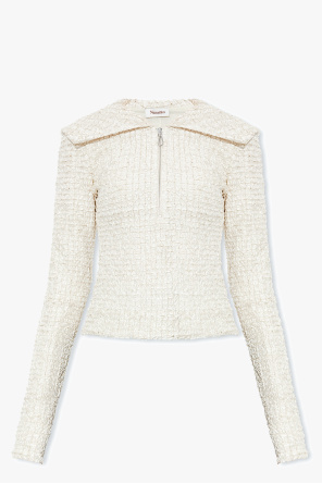 River Island hybrid tabbard knit shirt in cream