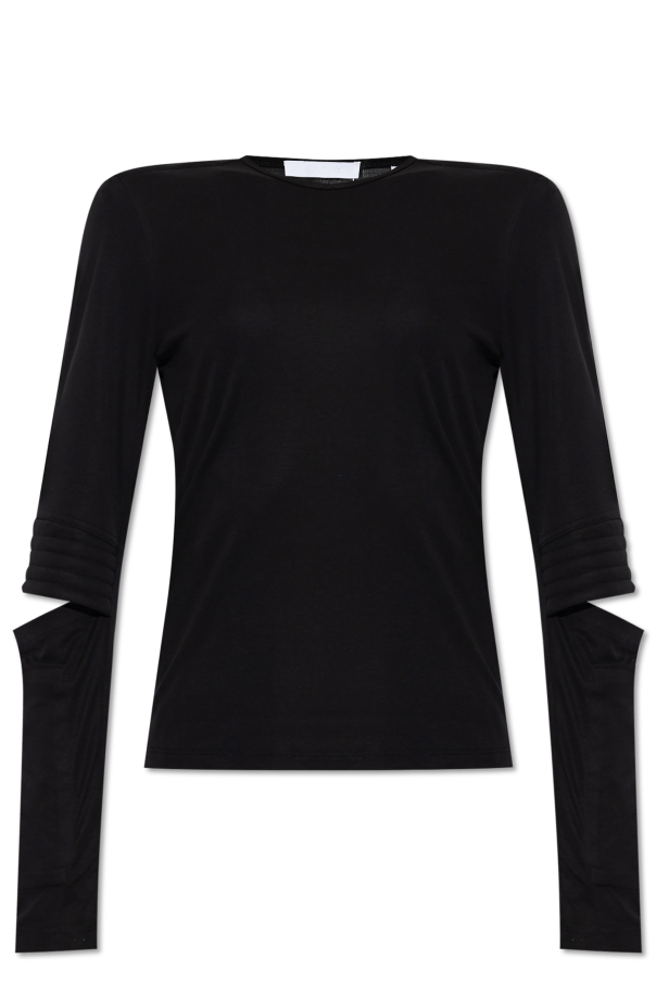 Helmut Lang Long-sleeve top with slit