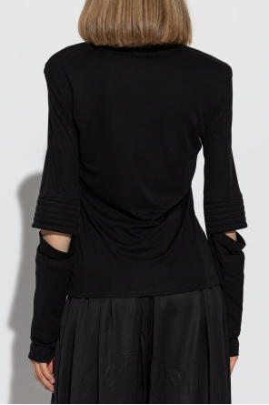 Helmut Lang Long-sleeve top with slit
