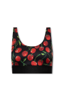 Dolce & Gabbana Printed silk bra
