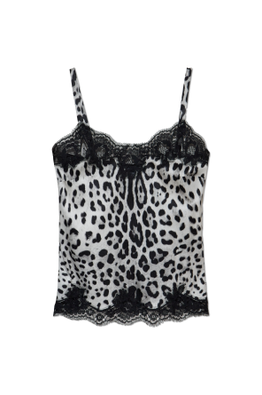 Top de seda con estampado animal