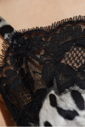 Dolce & Gabbana Top de seda con estampado animal