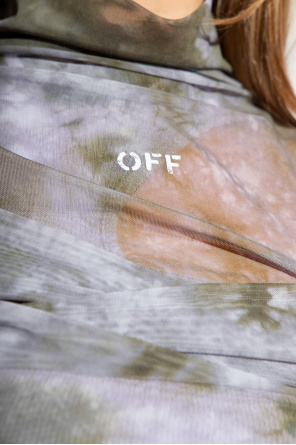 Off-White Sheer top with standing collar
