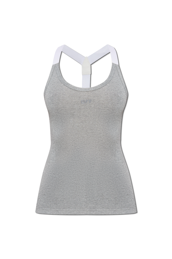 Off-White Top z lureksową nicią