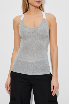 Off-White Top z lureksową nicią