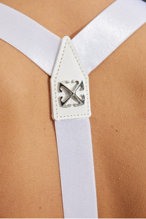 Off-White Top z lureksową nicią