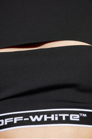 Off-White Kurzes Top mit langen Ärmeln