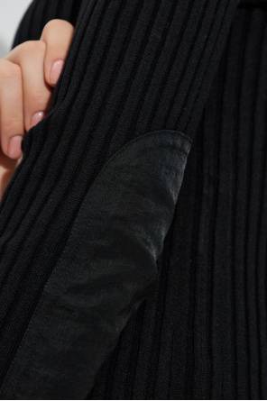 Helmut Lang Prążkowany top z długimi rękawami