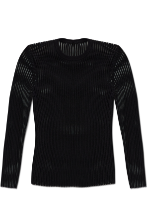 Ribbed long-sleeve top