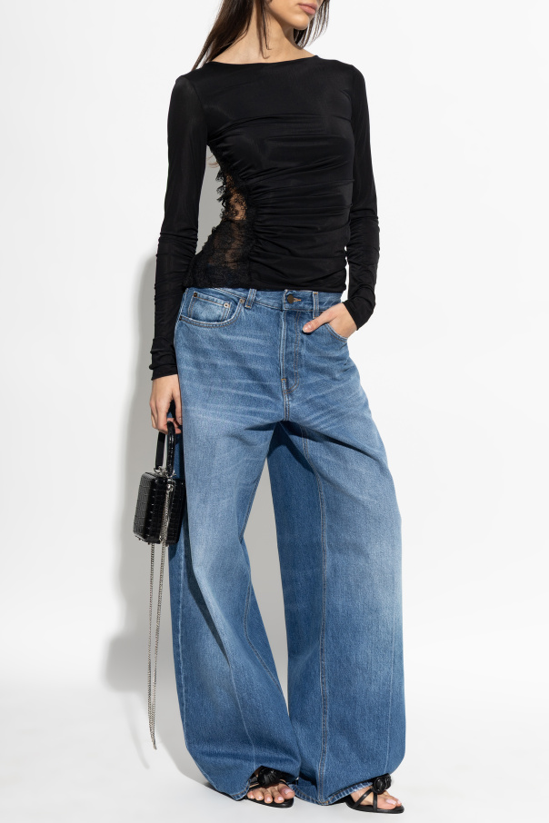 Blumarine Top with lace-up back