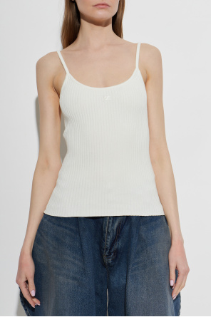Courrèges Ribbed camisole top