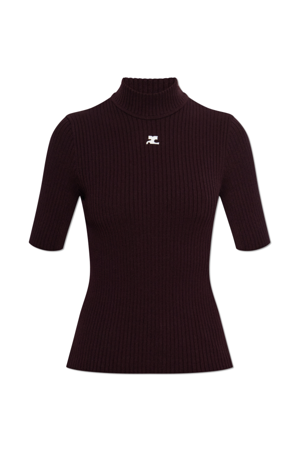 Ribbed top with turtleneck od Courrèges