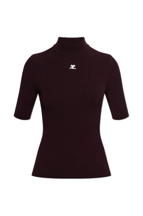 Ribbed top with turtleneck od Courrèges