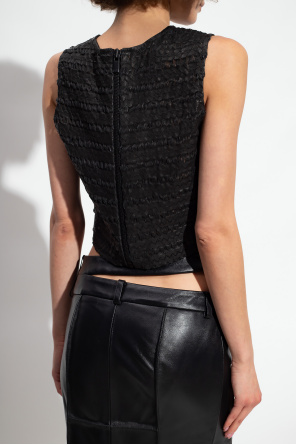 The Mannei ‘Tenduli’ leather top
