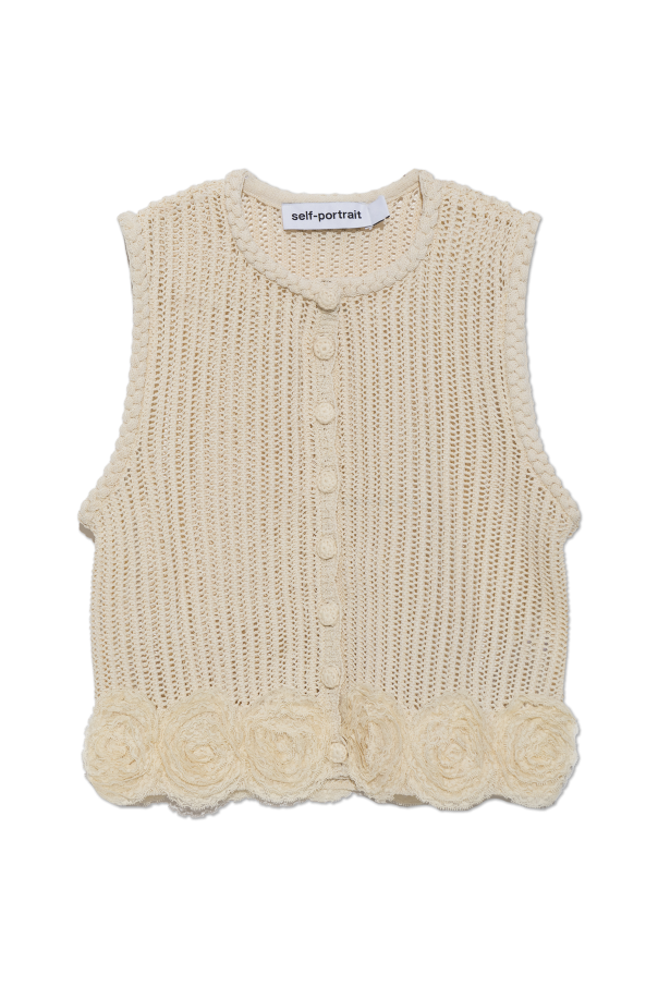 Top with lace appliqués od Self-Portrait