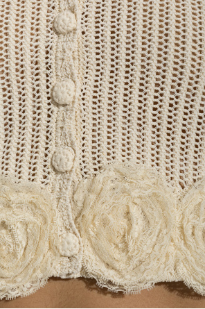 Self-Portrait Top with lace appliqués