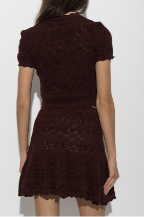 Self-Portrait Top with short sleeves