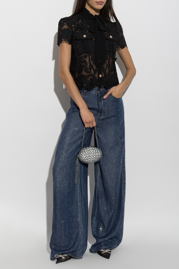 Self-Portrait Lace top with pockets