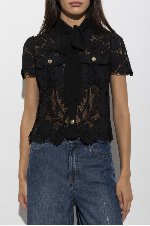 Self-Portrait Lace top with pockets
