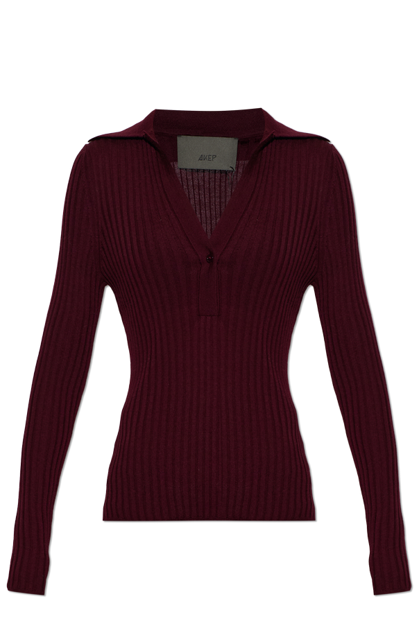 Wool long-sleeved polo sweater od Akep