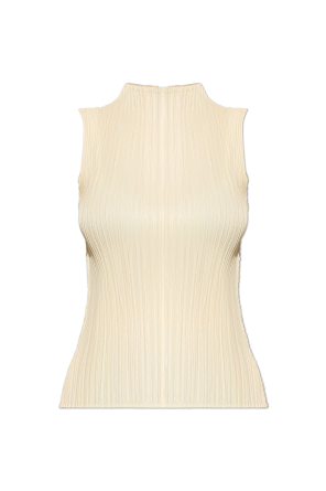 Pleated sleeveless top