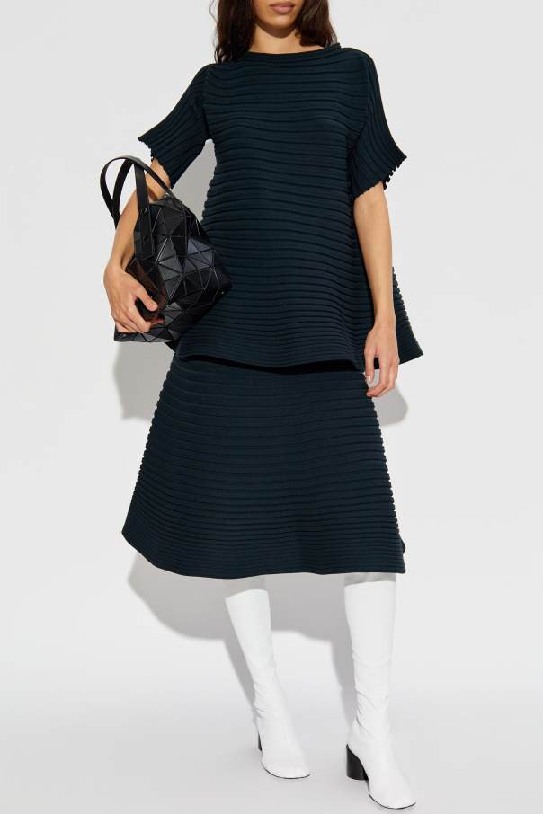 Pleats Please Issey Miyake Geripptes Top