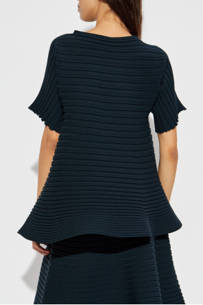 Pleats Please Issey Miyake Geripptes Top
