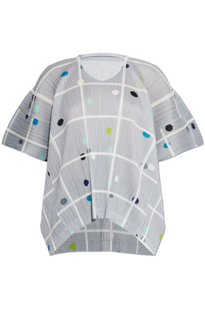 Top plisado con estampado