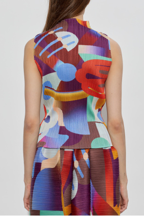 Pleats Please Issey Miyake Pleated sleeveless top