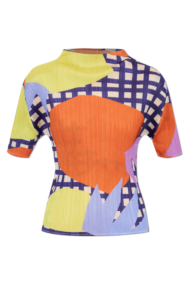 Pleated top with turtleneck od Pleats Please Issey Miyake
