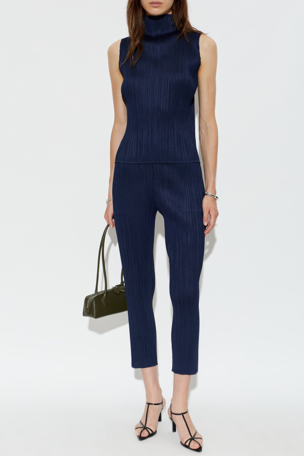 Pleats Please Issey Miyake Pleated sleeveless top