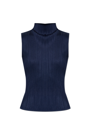 Pleated sleeveless top
