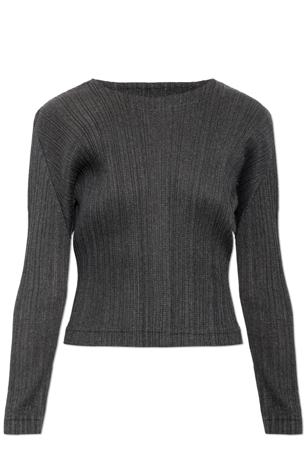 Pleated long-sleeve top od Pleats Please Issey Miyake