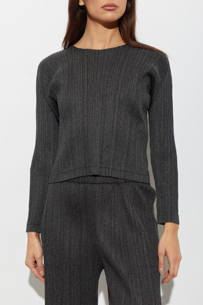 Pleats Please Issey Miyake Pleated long-sleeve top