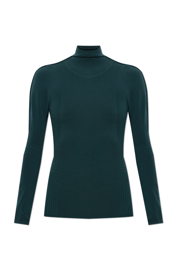 Pleats Please Issey Miyake Eng anliegendes Top mit Stehkragen