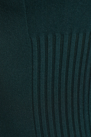 Pleats Please Issey Miyake Eng anliegendes Top mit Stehkragen
