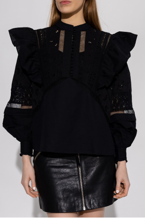 AllSaints ‘Prim’ top with puff  sleeves