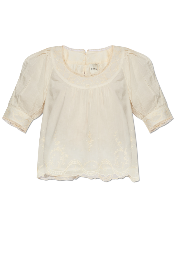 ‘mylah’ top with puff sleeves od Posse