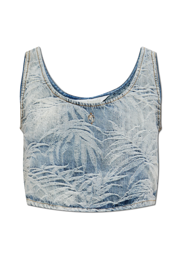 Palm Angels Top corto vaquero